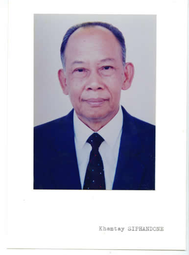 ������ϯ����.���˶� Laos Chairman KHAMTAY SIPHANDONE 